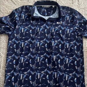 Blue Patterned Men's Shirt Black Clover